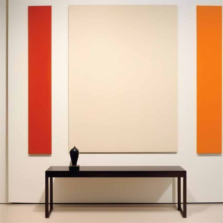 a table with a vase on it