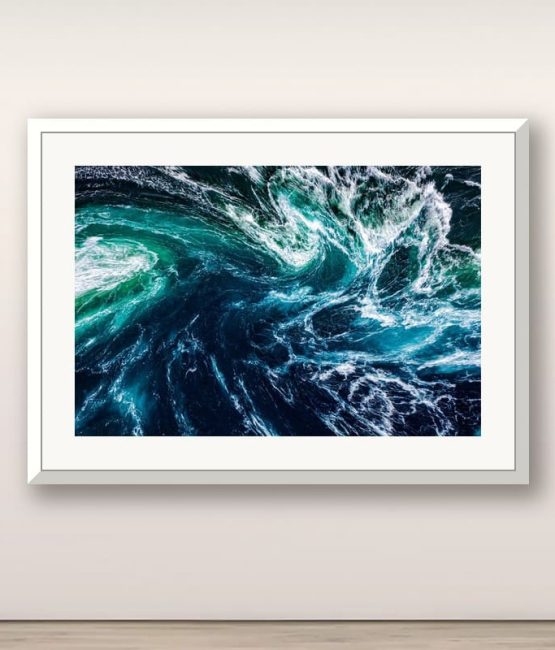 Changing Tides 04, Isle of Wight seascape photograph by Andrew Conway-Hyde in a white frame
