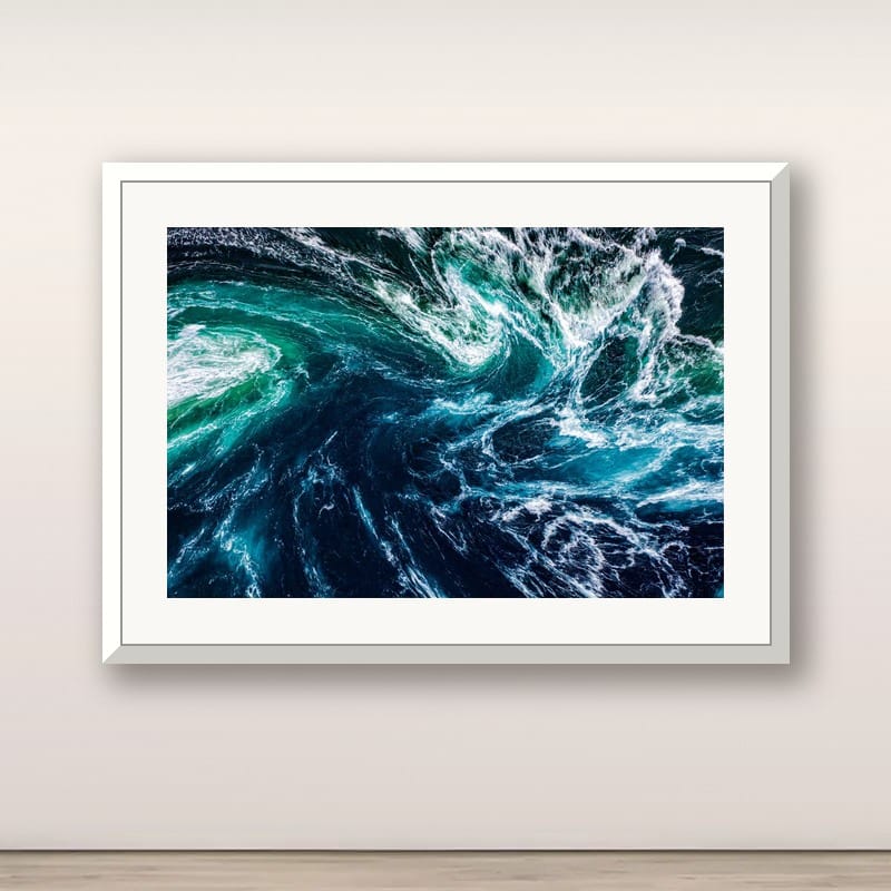 Changing Tides 04, Isle of Wight seascape photograph by Andrew Conway-Hyde in a white frame