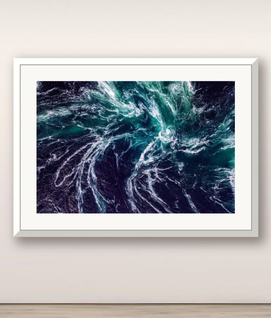 Changing Tides 05, Isle of Wight seascape photograph by Andrew Conway-Hyde in a white frame