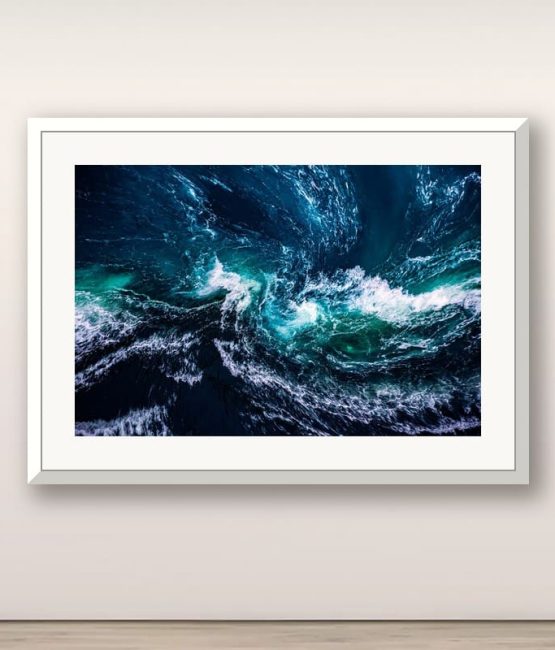 Changing Tides 06, Isle of Wight seascape photograph by Andrew Conway-Hyde in a white frame