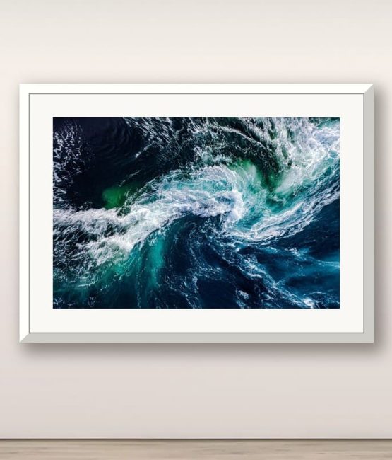 Changing Tides 07, Isle of Wight seascape photograph by Andrew Conway-Hyde in a white frame