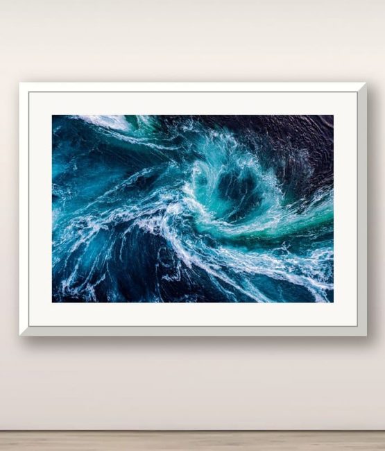 Changing Tides 10, Isle of Wight seascape photograph by Andrew Conway-Hyde in a white frame