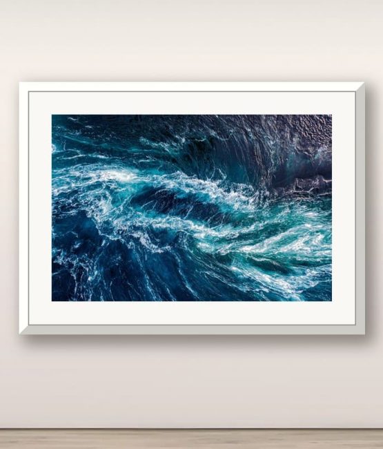 Changing Tides 13, Isle of Wight seascape photograph by Andrew Conway-Hyde in a white frame