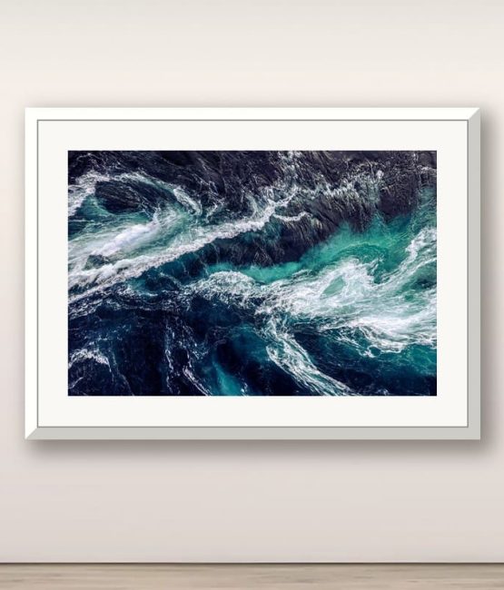 Changing Tides 14, Isle of Wight seascape photograph by Andrew Conway-Hyde in a white frame