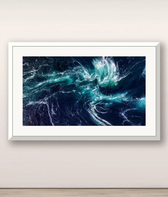 Changing Tides 15, Isle of Wight seascape photograph by Andrew Conway-Hyde in a white frame